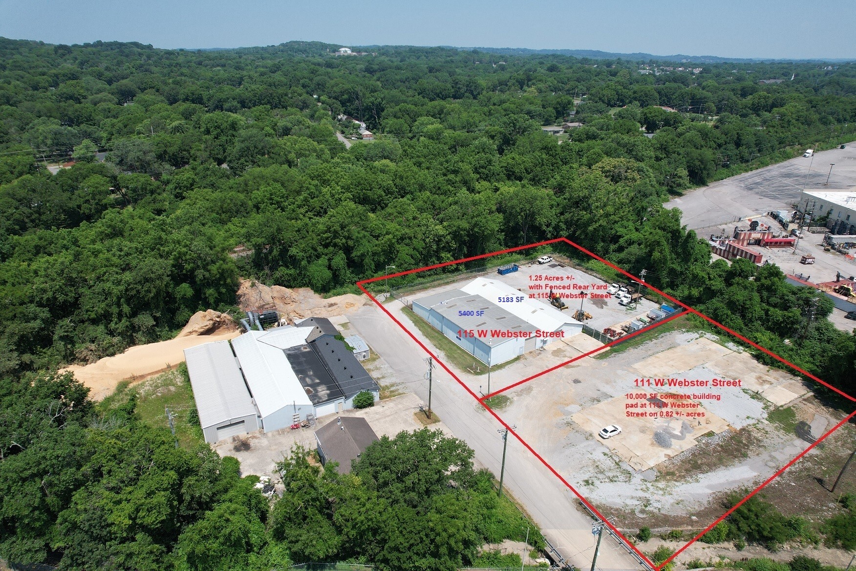 111 W Webster St, Madison, TN for lease Aerial- Image 1 of 2