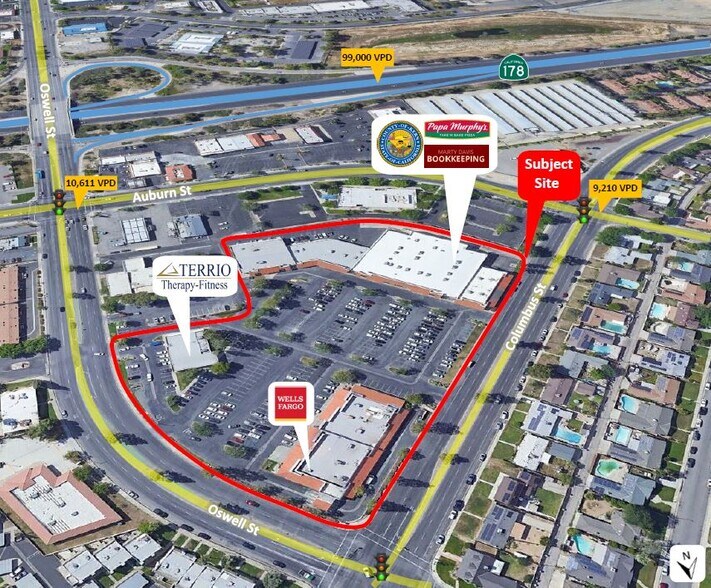 2832-3743 Columbus St, Bakersfield, CA à louer - Aérien - Image 1 de 18