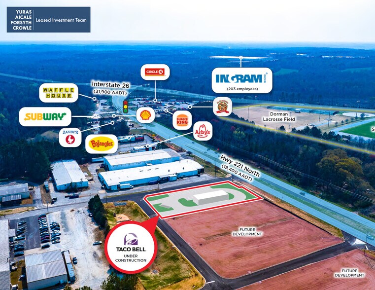 141 Felt Dr, Roebuck, SC à vendre - Aérien - Image 3 de 6