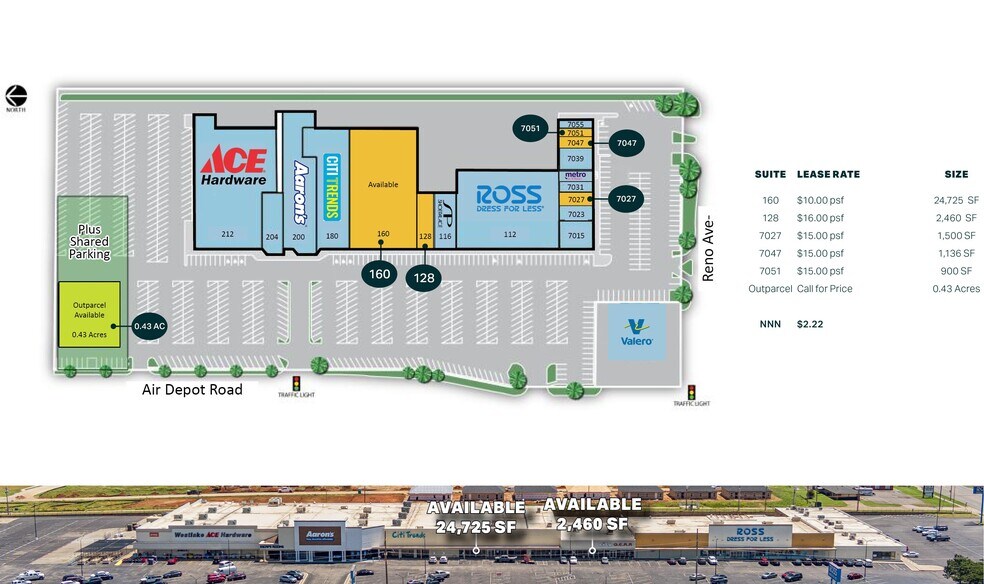 100-212 N Air Depot Blvd, Midwest City, OK à louer - Plan de site - Image 3 de 3