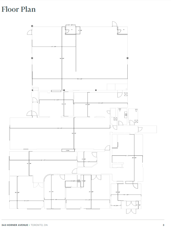 345 Horner Ave, Toronto, ON for lease Floor Plan- Image 1 of 1