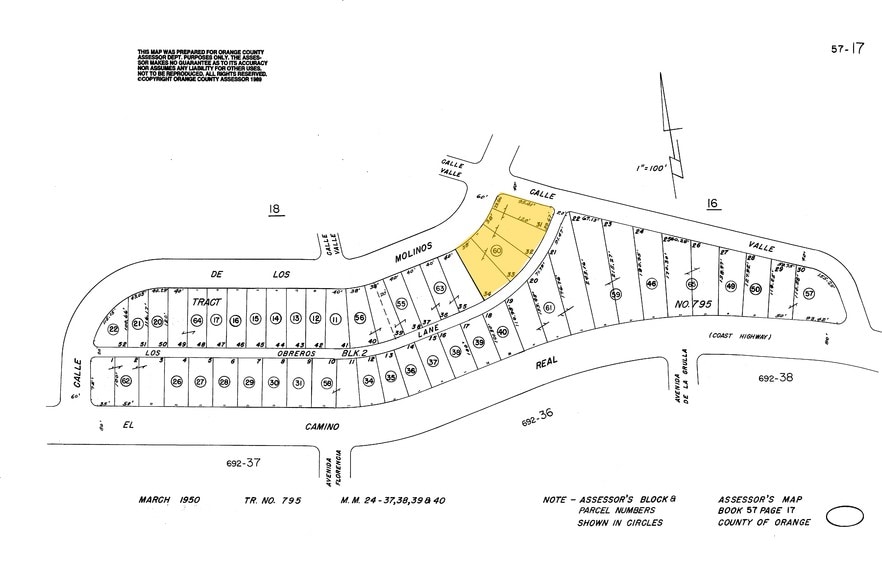 146-152 Calle De Los Molinos, San Clemente, CA à louer - Plan cadastral - Image 3 de 16