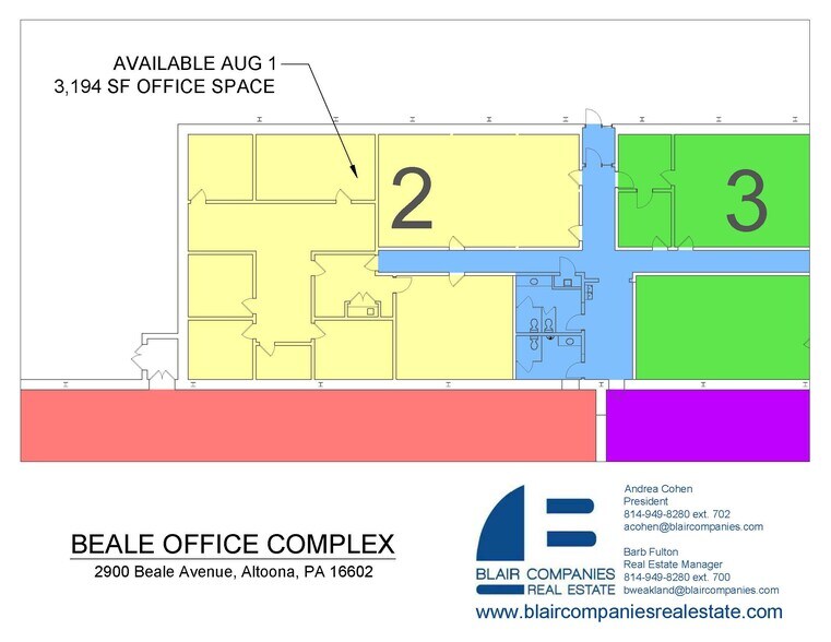 2900 Beale Ave, Altoona, PA à louer - Plan d’étage - Image 2 de 7