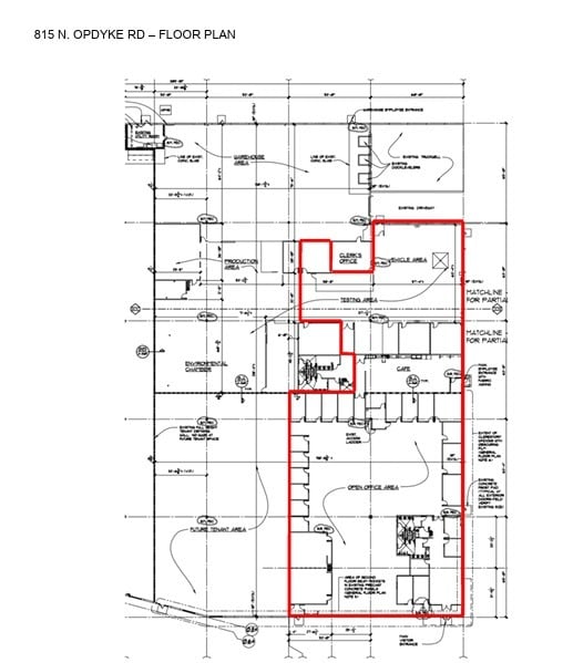 815 N Opdyke Rd, Auburn Hills, MI à louer Plan d’étage- Image 1 de 1