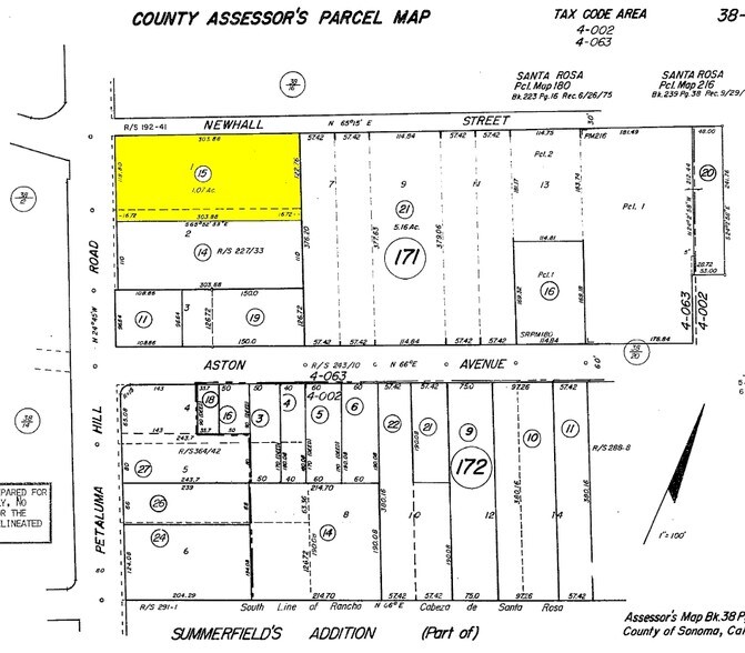 1400 Petaluma Hill Rd, Santa Rosa, CA à vendre - Plan cadastral - Image 2 de 11