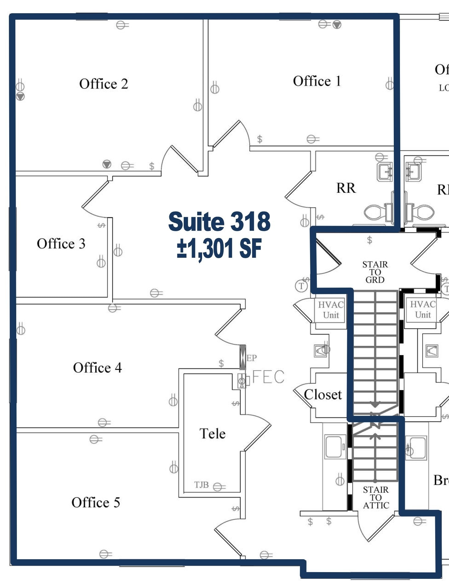 37 W Fairmont Ave, Savannah, GA à louer Plan d’étage- Image 1 de 10