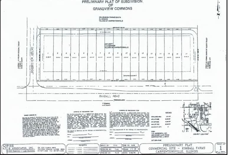 SEC of Randall Rd & Grandview Dr, Carpentersville, IL for sale - Plat Map - Image 2 of 2