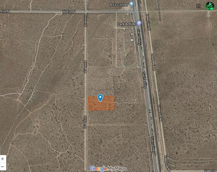 5.27 Acres Sierra Highway, Palmdale, CA à vendre - Aérien - Image 3 de 5