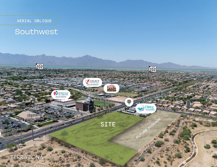 NEC 43rd & Baseline Rd, Laveen, AZ for sale - Aerial - Image 3 of 5