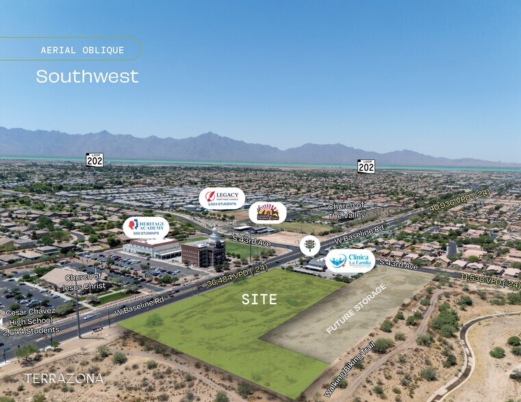 NEC 43rd & Baseline Rd, Laveen, AZ à vendre - Aérien - Image 3 de 5