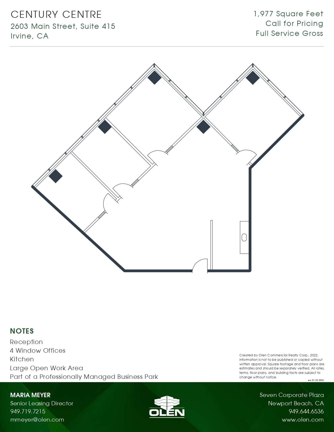 2601-2603 Main St, Irvine, CA à louer Plan d’étage- Image 1 de 1