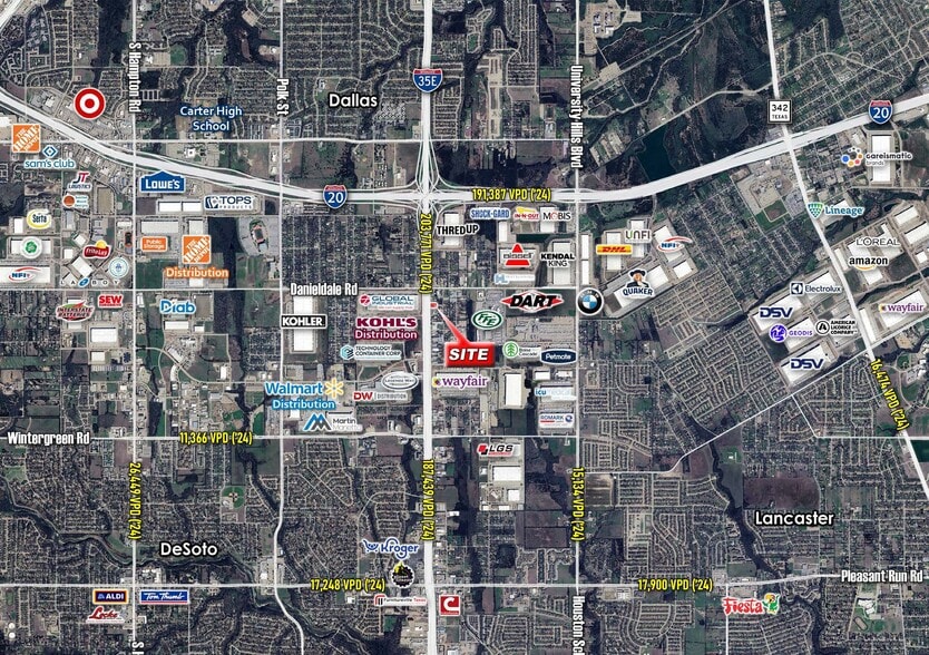 3430 N Interstate 35 E, Lancaster, TX for lease - Aerial - Image 2 of 3