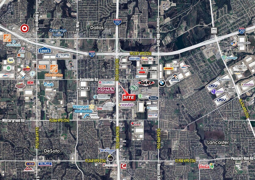 3430 N Interstate 35 E, Lancaster, TX à louer - Aérien - Image 2 de 3