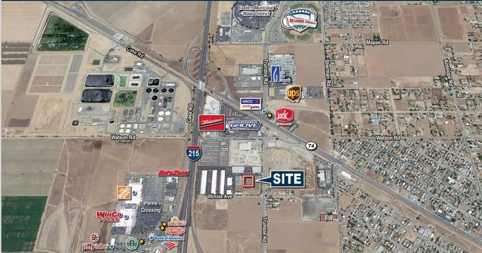 Illinois Ave, Perris, CA for sale - Aerial - Image 2 of 2