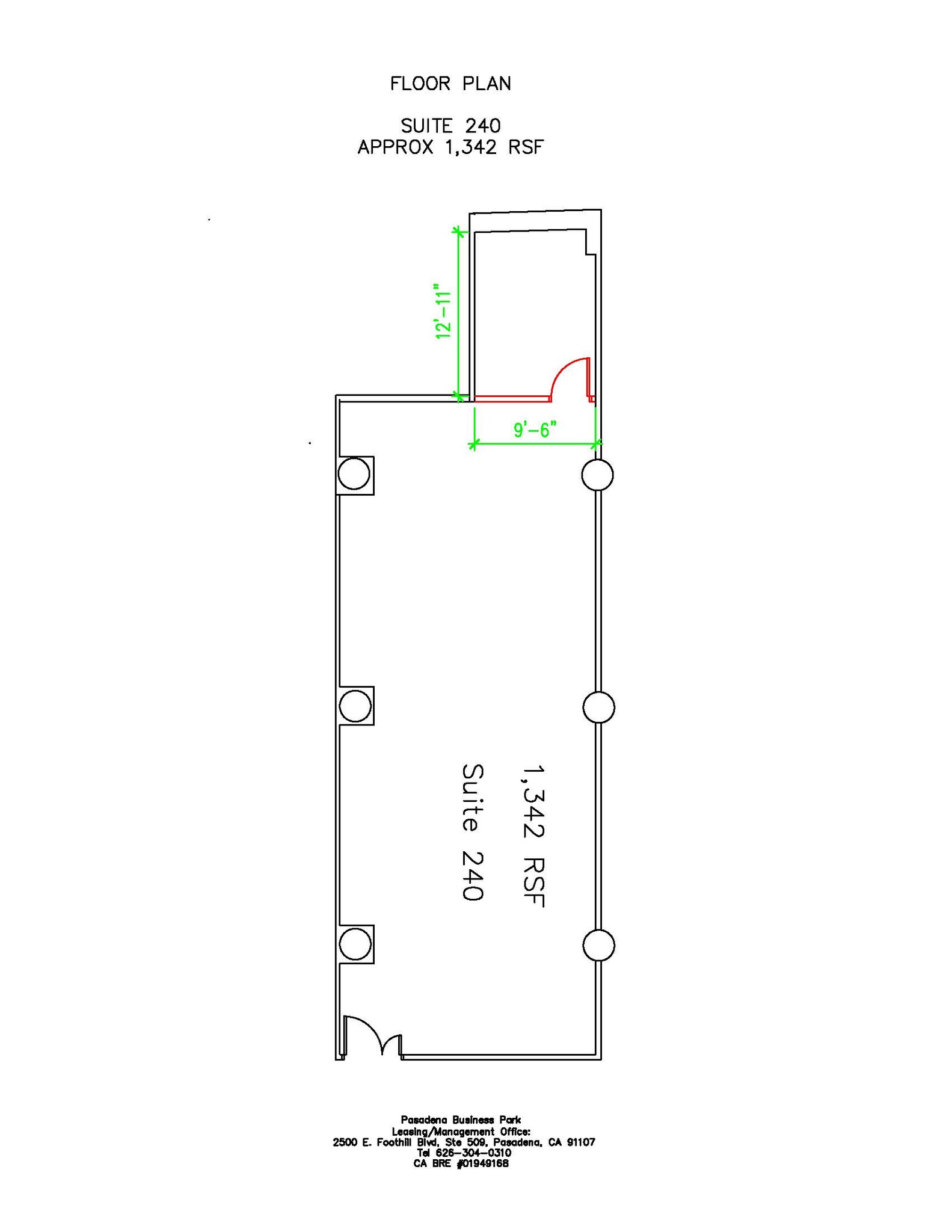 133 N Altadena Dr, Pasadena, CA for lease Floor Plan- Image 1 of 1