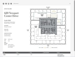 620 Newport Center Dr, Newport Beach, CA à louer Plan d’étage- Image 1 de 1