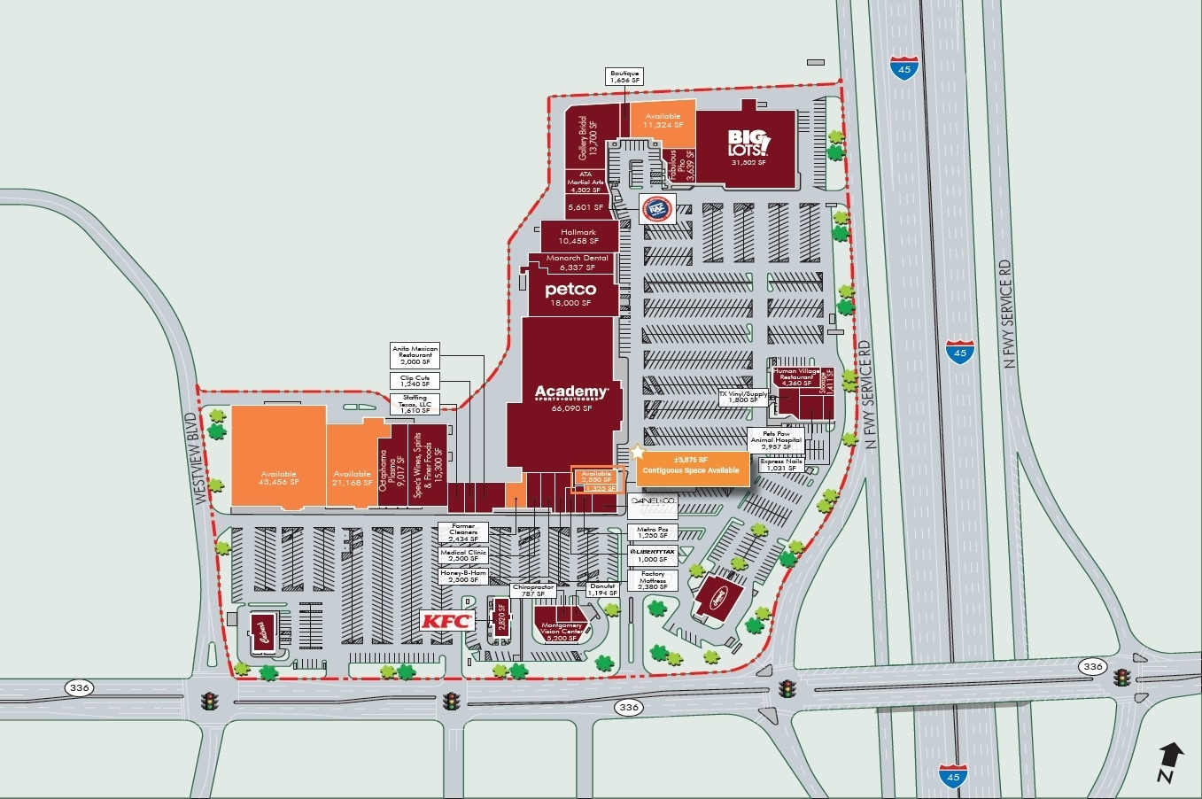 1400-1424 N Loop 336 W, Conroe, TX for lease Site Plan- Image 1 of 1