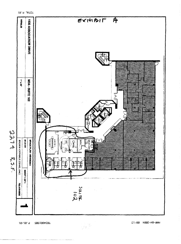 1920 Association Dr, Reston, VA à louer Plan d’étage- Image 1 de 1
