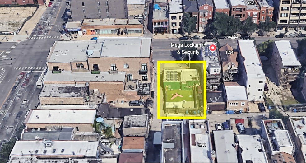 1540-1542 N Western Ave, Chicago, IL à vendre - Aérien - Image 2 de 4