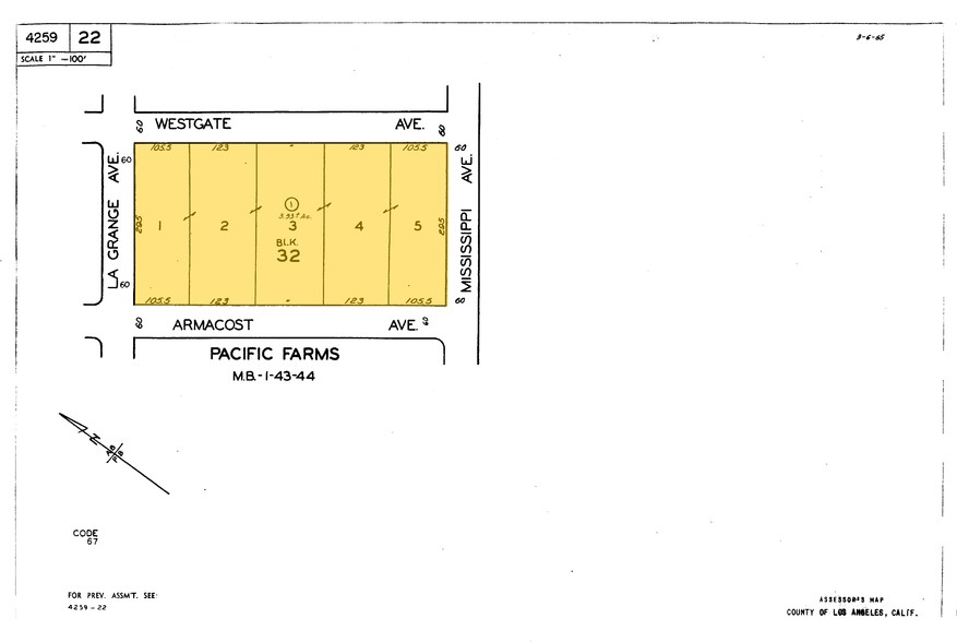 2036-2048 Armacost Ave, Los Angeles, CA for lease - Plat Map - Image 2 of 21