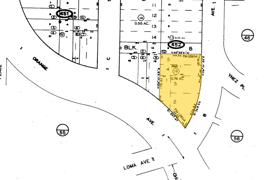 1199 Orange Ave, Coronado, CA à louer - Plan cadastral - Image 2 de 4