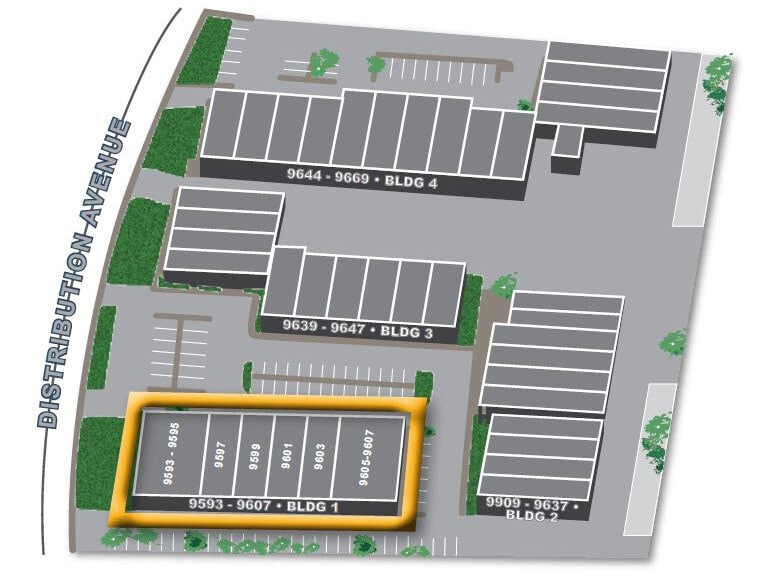 9593-9607 Distribution Ave, San Diego, CA for lease Site Plan- Image 1 of 1