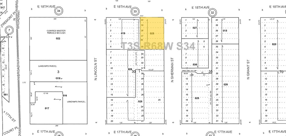 1775 Sherman St, Denver, CO à louer - Plan cadastral - Image 2 de 25