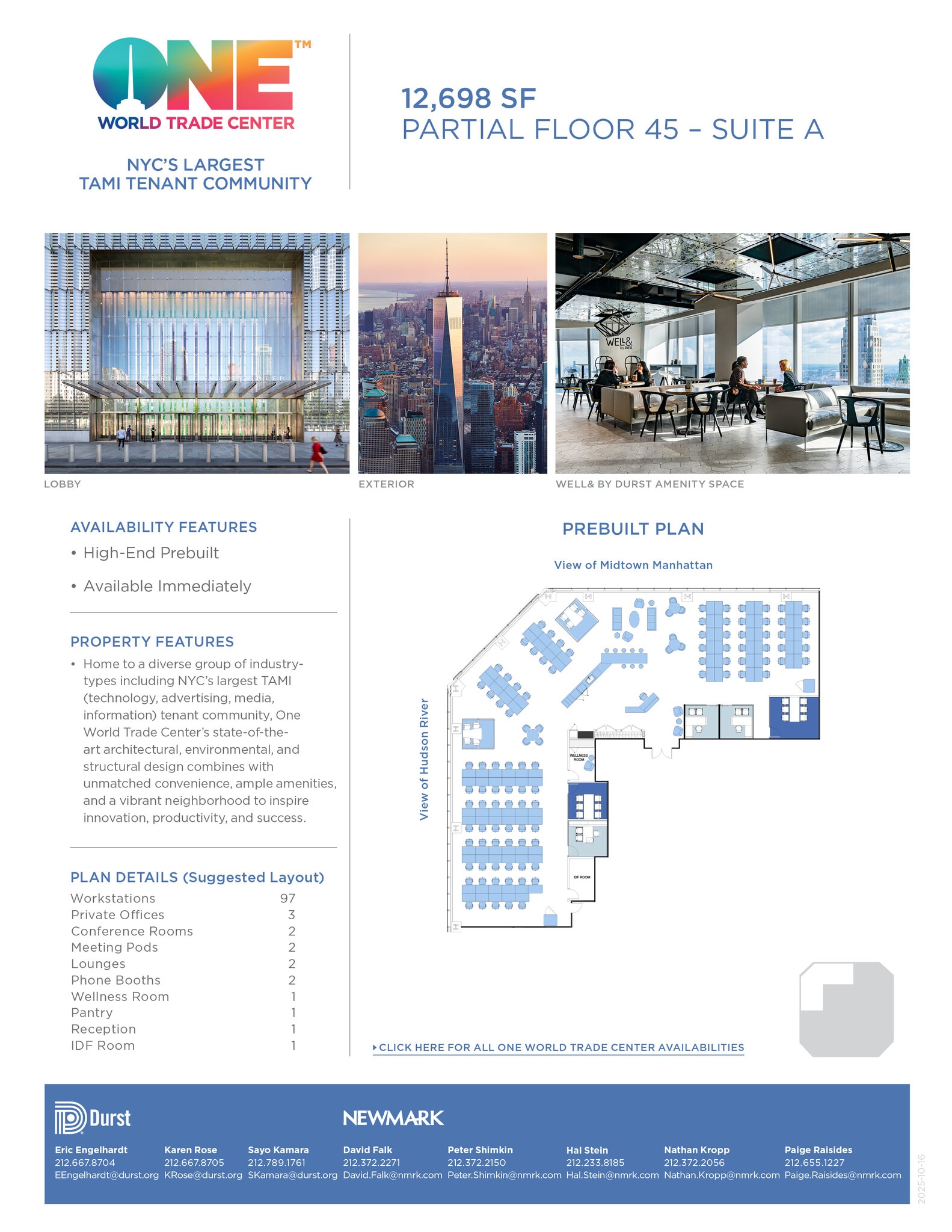 One World Trade Center, New York, NY à louer Photo intérieure- Image 1 de 1