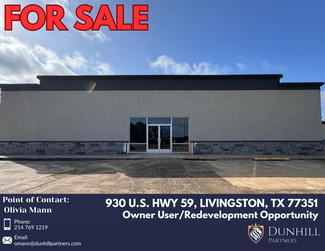 Plus de détails pour 930 Highway 59 Loop N, Livingston, TX - Vente au détail à vendre