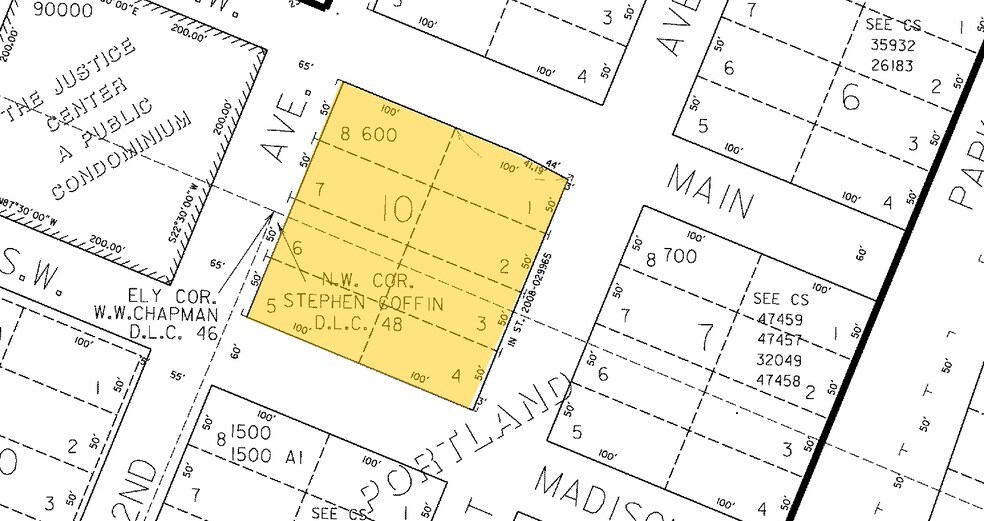 100 SW Main St, Portland, OR à louer - Plan cadastral - Image 2 de 12
