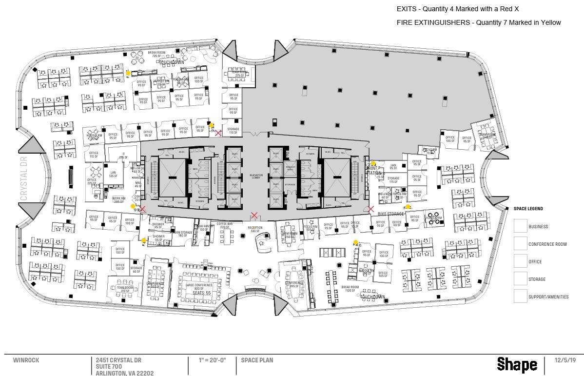 2451 Crystal Dr, Arlington, VA for lease Floor Plan- Image 1 of 2
