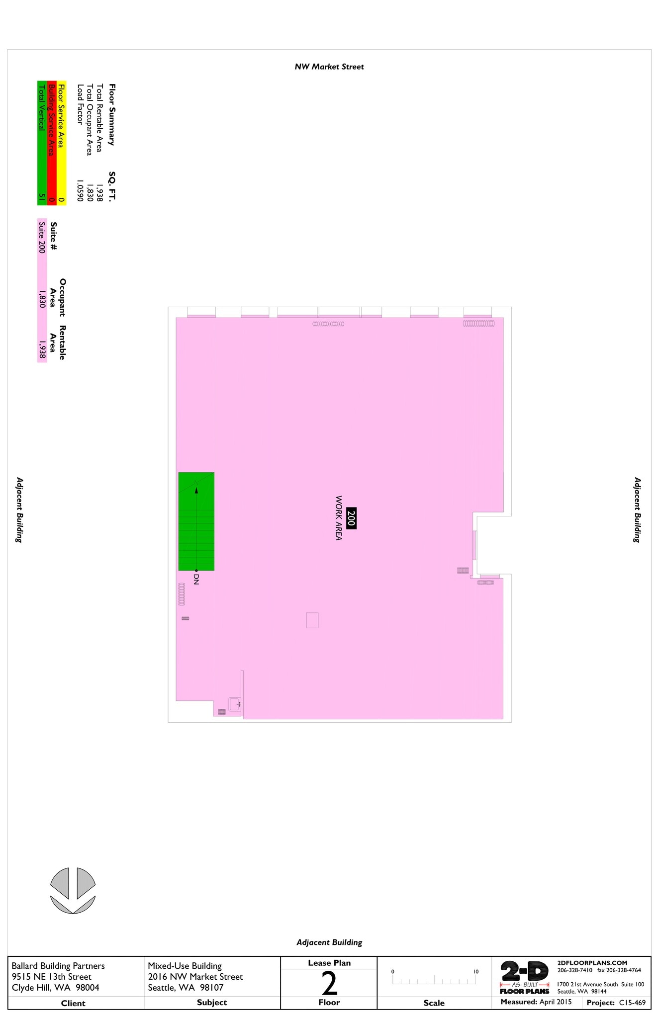 2012-2016 NW Market St, Seattle, WA for lease Site Plan- Image 1 of 2
