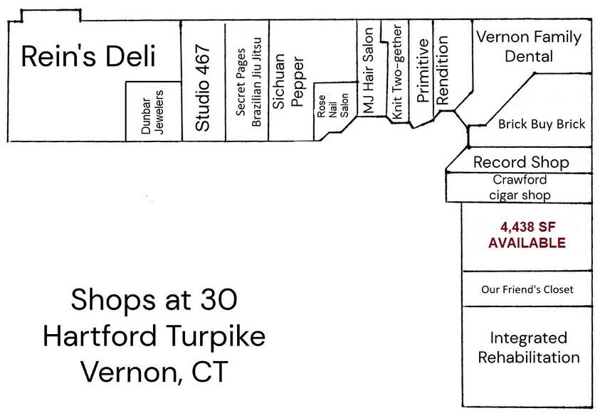 435 Hartford Tpke, Vernon, CT à louer - Plan d’étage - Image 2 de 7