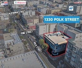 1330 Polk St, San Francisco, CA - Aérien  Vue de la carte