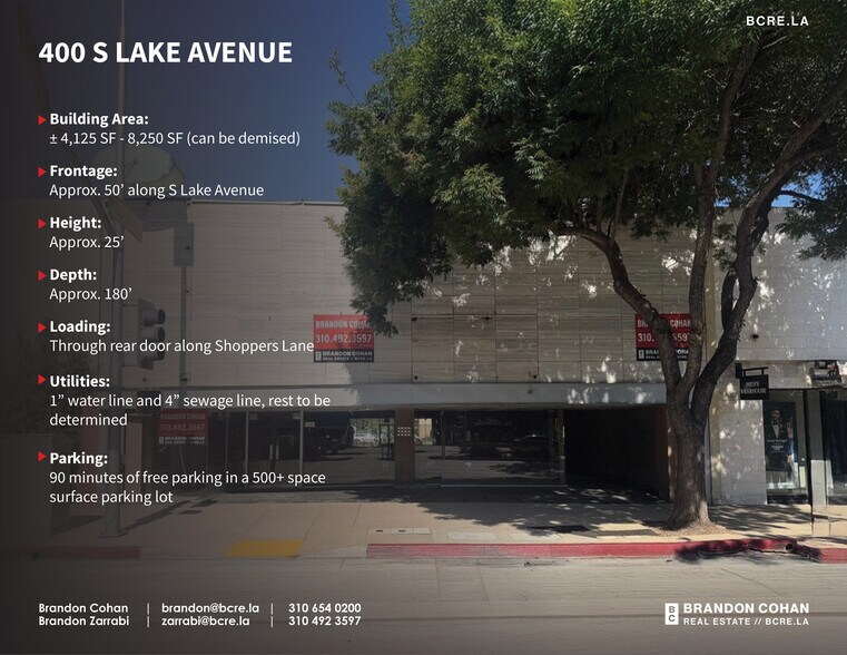 396-400 S Lake Ave, Pasadena, CA à louer - Photo du bâtiment - Image 2 de 40