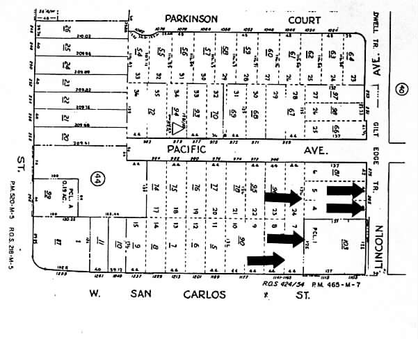1141 W San Carlos St, San Jose, CA à vendre - Plan cadastral - Image 2 de 7