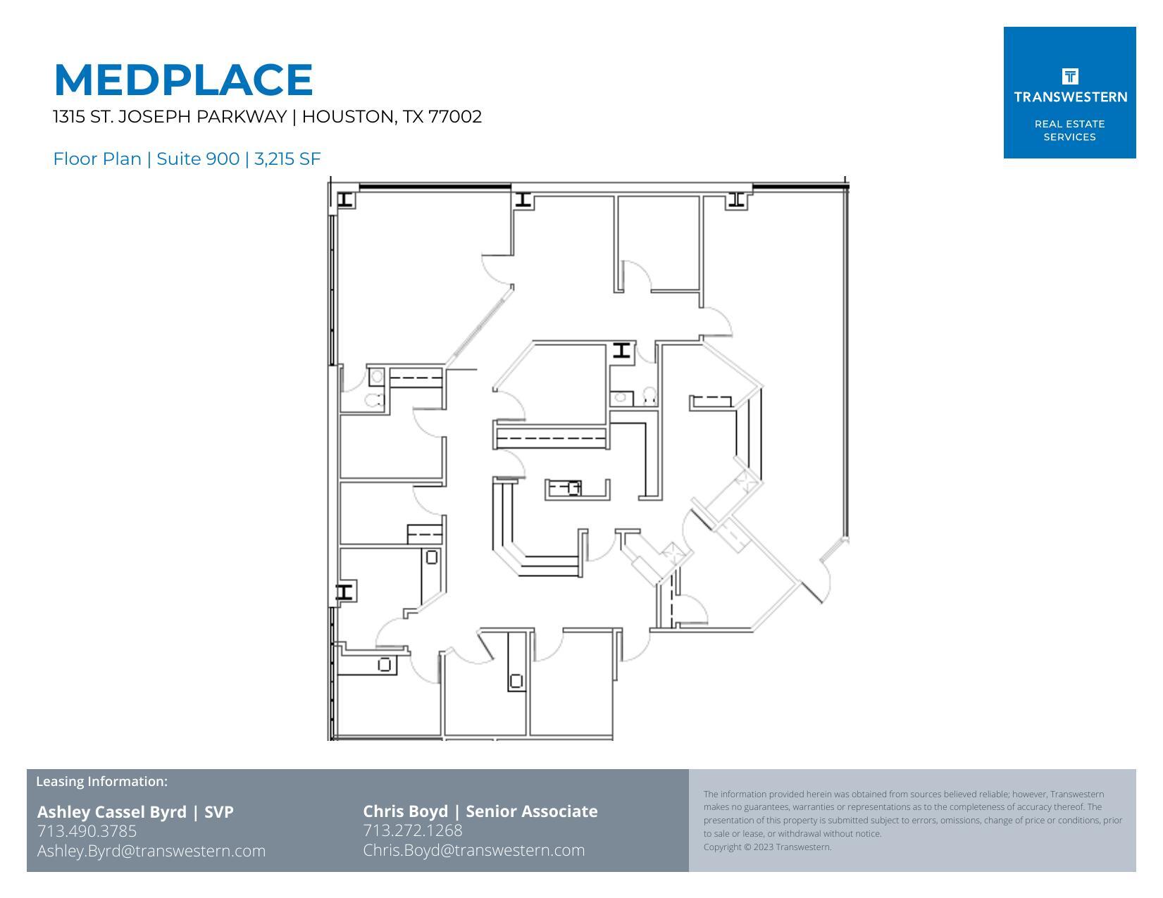 1315 St Joseph Pky, Houston, TX for lease Floor Plan- Image 1 of 2