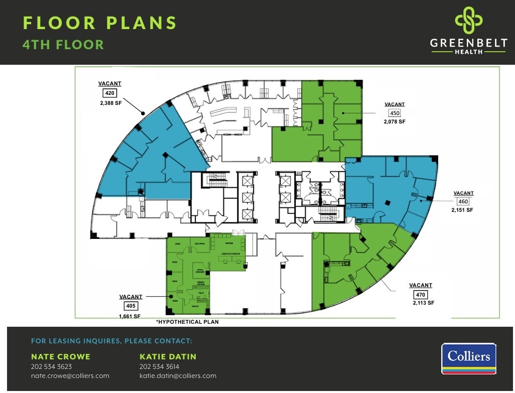 7501 Greenway Center Dr, Greenbelt, MD à louer Plan d’étage- Image 1 de 1