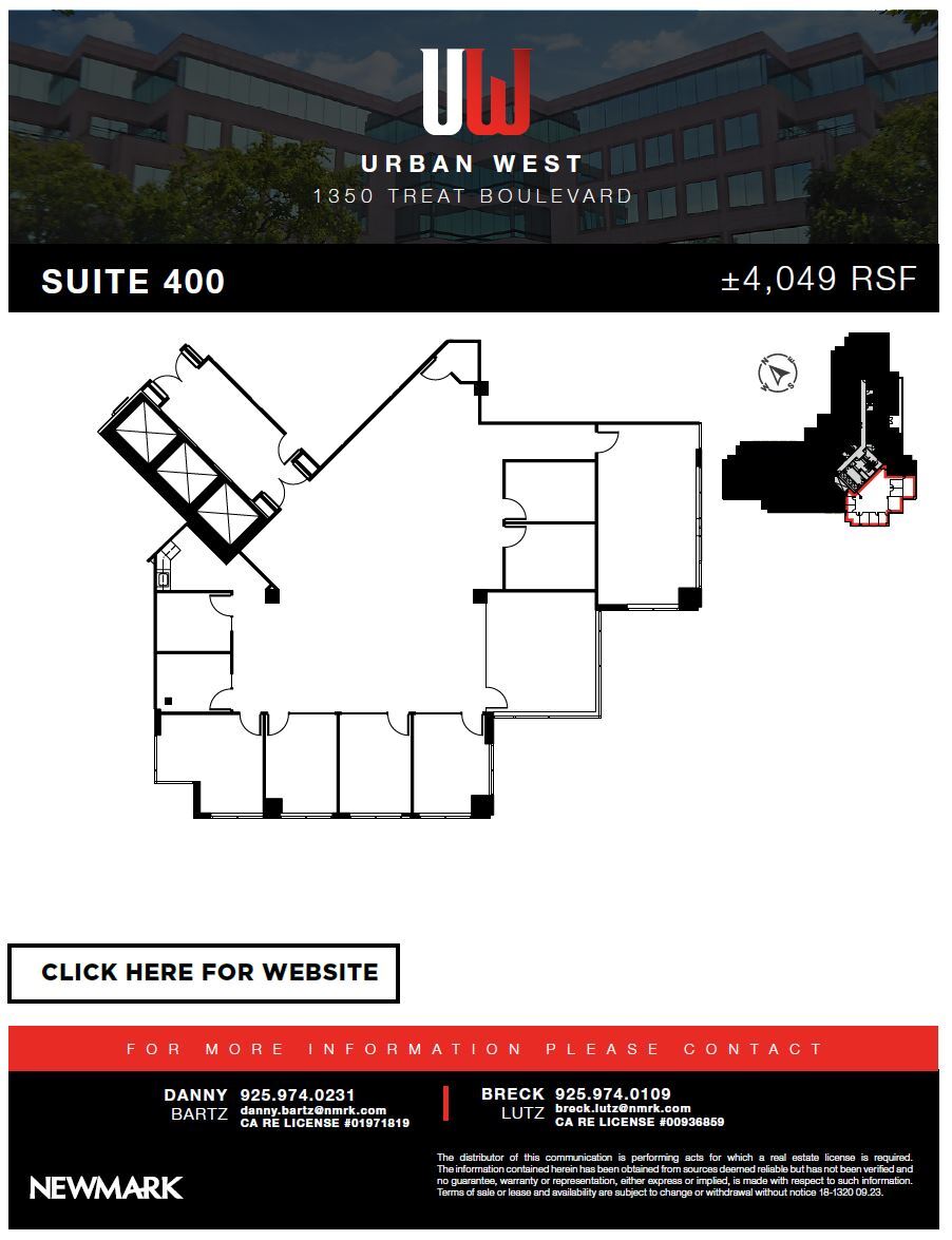 1350 Treat Blvd, Walnut Creek, CA à louer Plan d  tage- Image 1 de 1