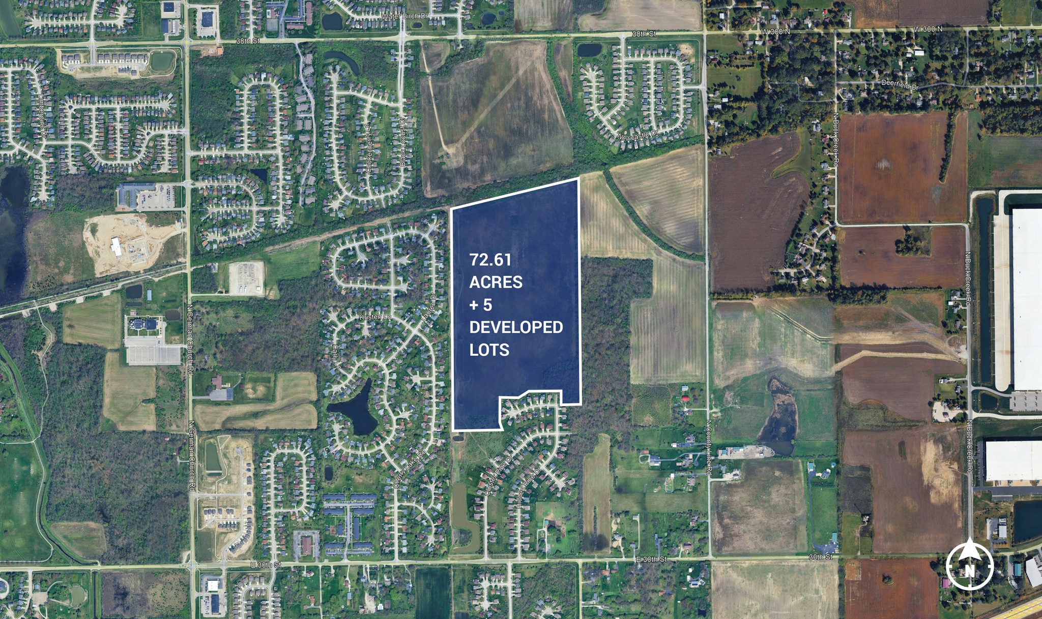 3600 Carroll Road, Indianapolis, IN for sale Aerial- Image 1 of 3