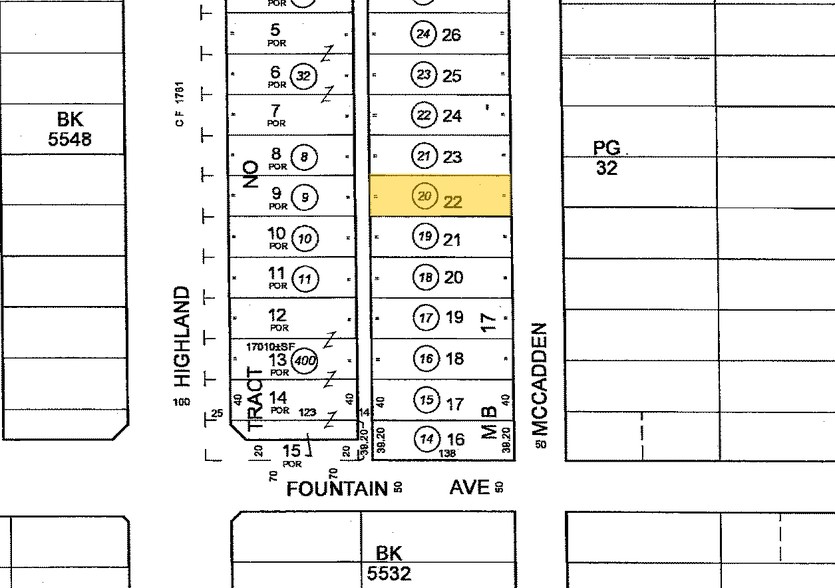 1335 N McCadden Pl, Los Angeles, CA à vendre - Plan cadastral - Image 2 de 18