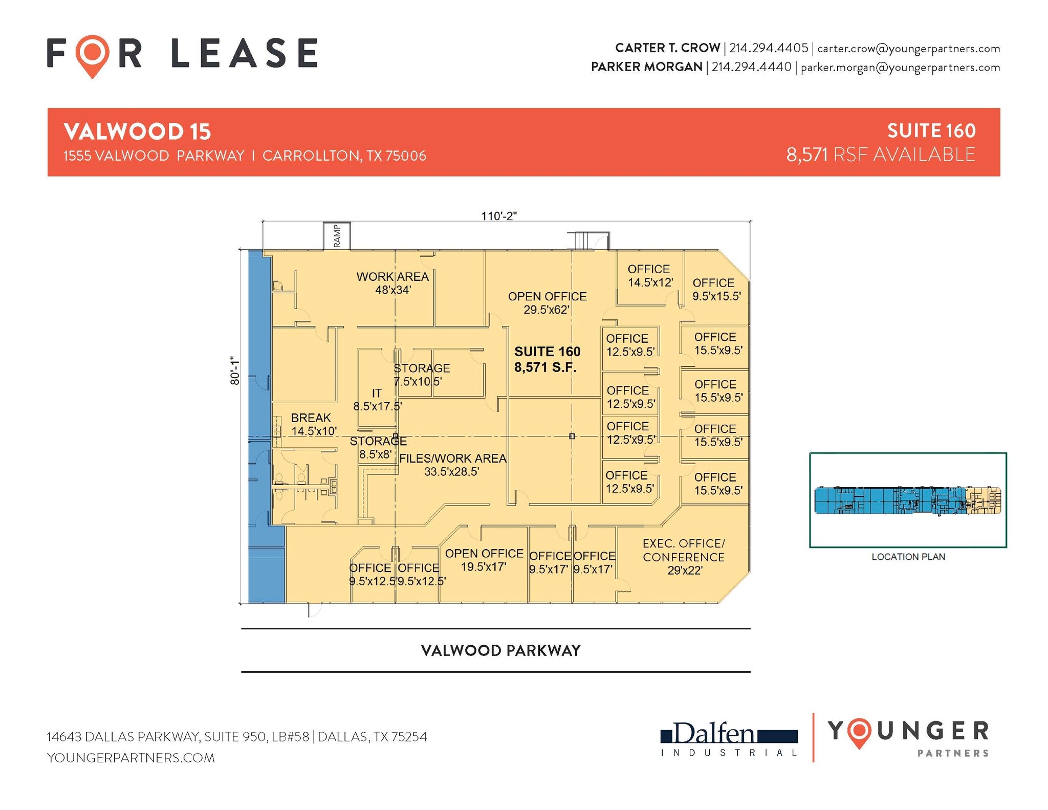 1555 Valwood Pky, Carrollton, TX à louer Plan d’étage- Image 1 de 1