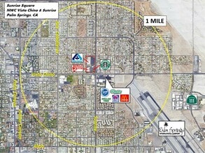 1751-1753 N Sunrise Way, Palm Springs, CA - AERIAL  map view - Image1