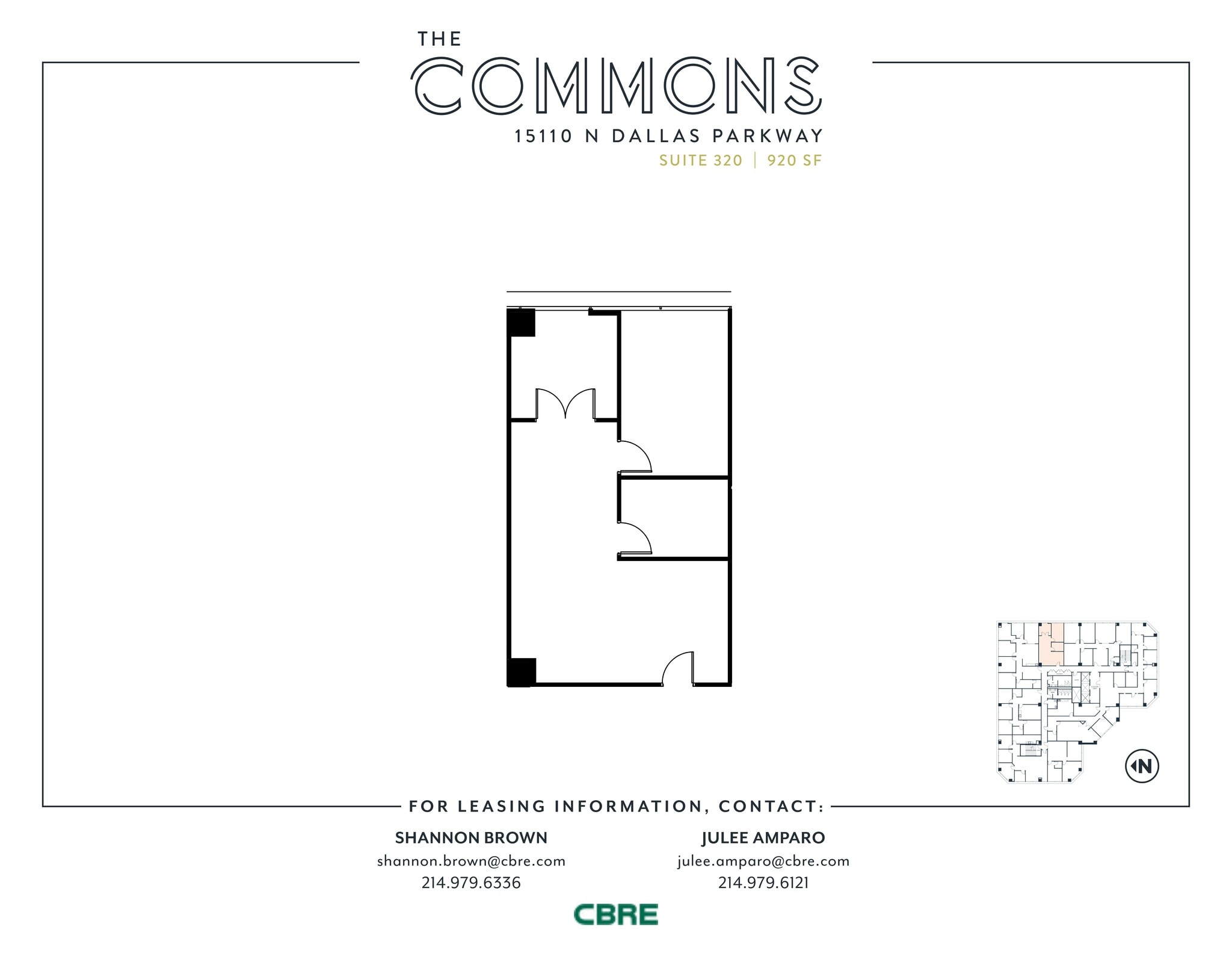 15110 N Dallas Pky, Dallas, TX à vendre Plan d’étage- Image 1 de 1