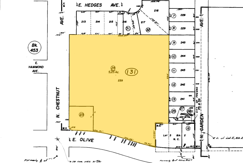 1180 Chestnut, Fresno, CA for lease - Plat Map - Image 3 of 3