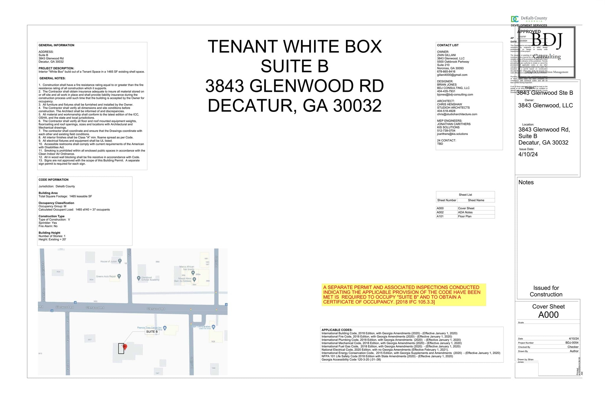 3843 Glenwood Rd, Decatur, GA for lease Site Plan- Image 1 of 1