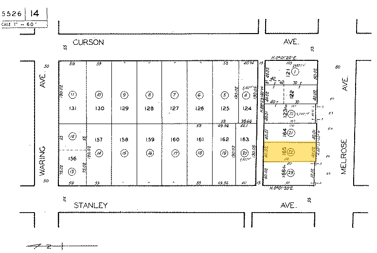 7619-7621 Melrose Ave, Los Angeles, CA for sale - Plat Map - Image 2 of 7
