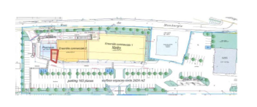 Commerce de détail dans Nemours à louer - Plan de site - Image 2 de 2