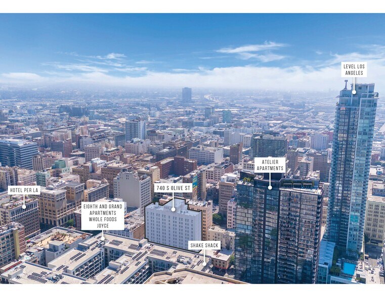 740 S Olive St, Los Angeles, CA à louer - Photo du bâtiment - Image 2 de 15