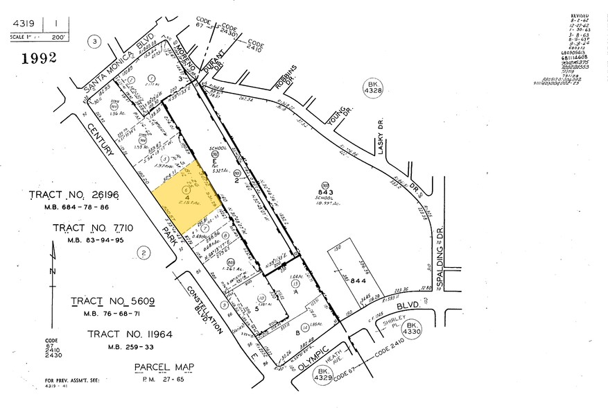 1888 Century Park E, Los Angeles, CA for sale - Plat Map - Image 1 of 1